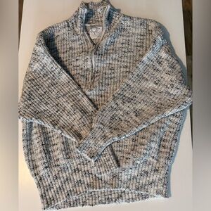 Aerie Speckled Gray Zip-Up Sweater